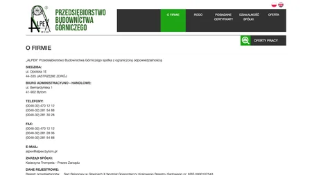Alpex Przedsiębiorstwo Budownictwa Górniczego sp. z o.o.